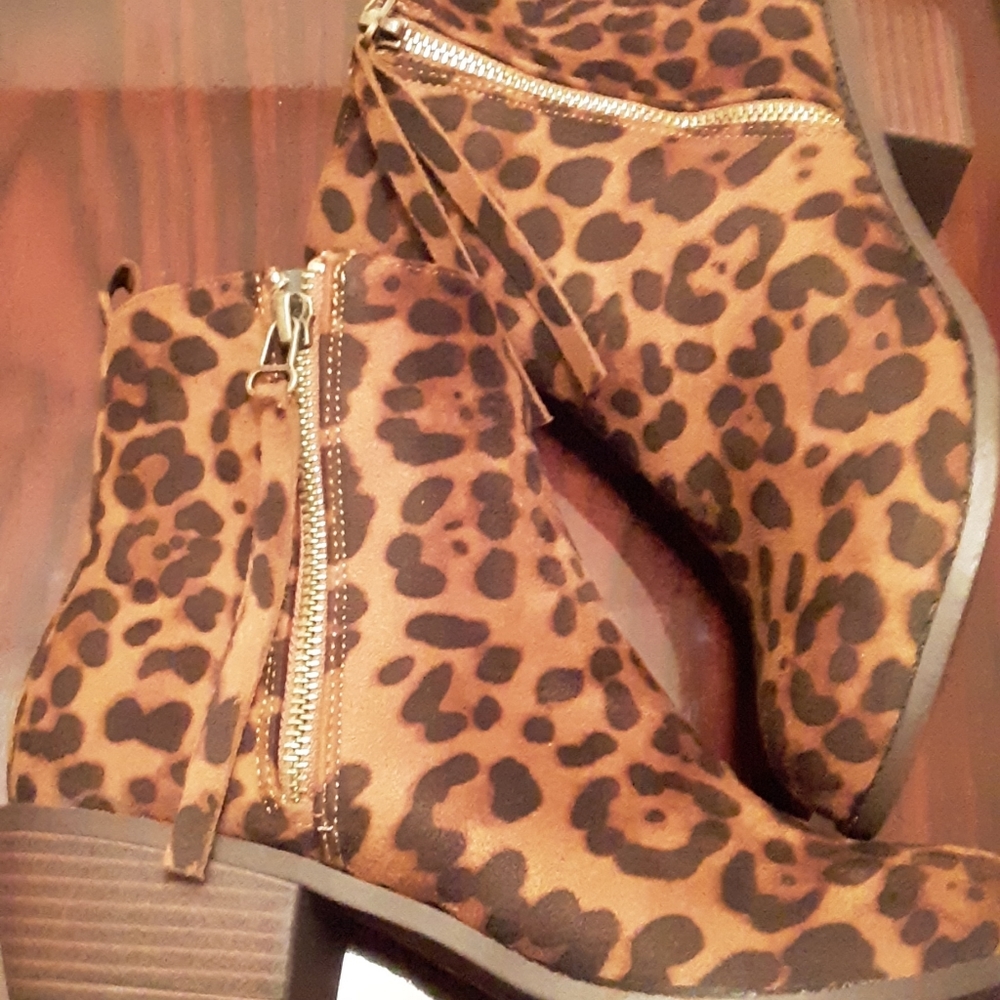 Cheetah Print Ankle Boots